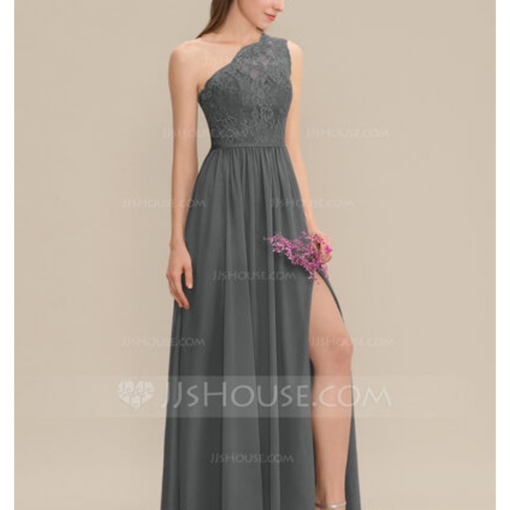 Steel Grey Bridesmaid Dress